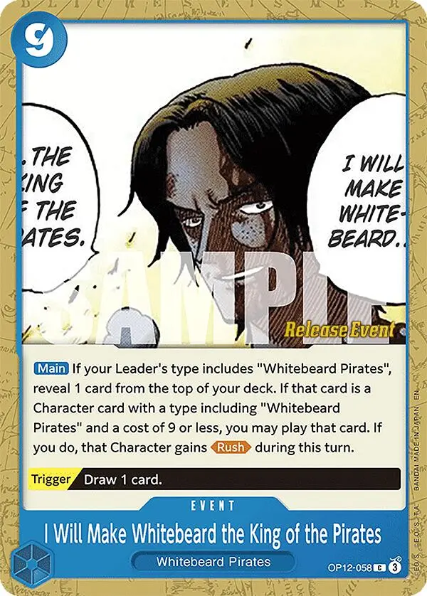 I Will Make Whitebeard The King Of The Pirates [Legacy Of The Master Release Event Cards] 1