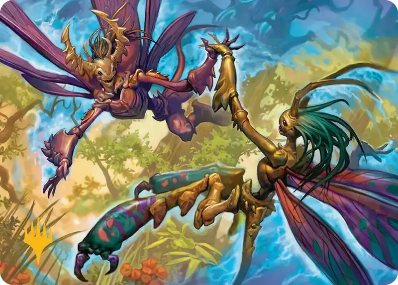 Illusion Spinners Art Card (Gold-Stamped Planeswalker Symbol) [Lorwyn Eclipsed Art Series] 1