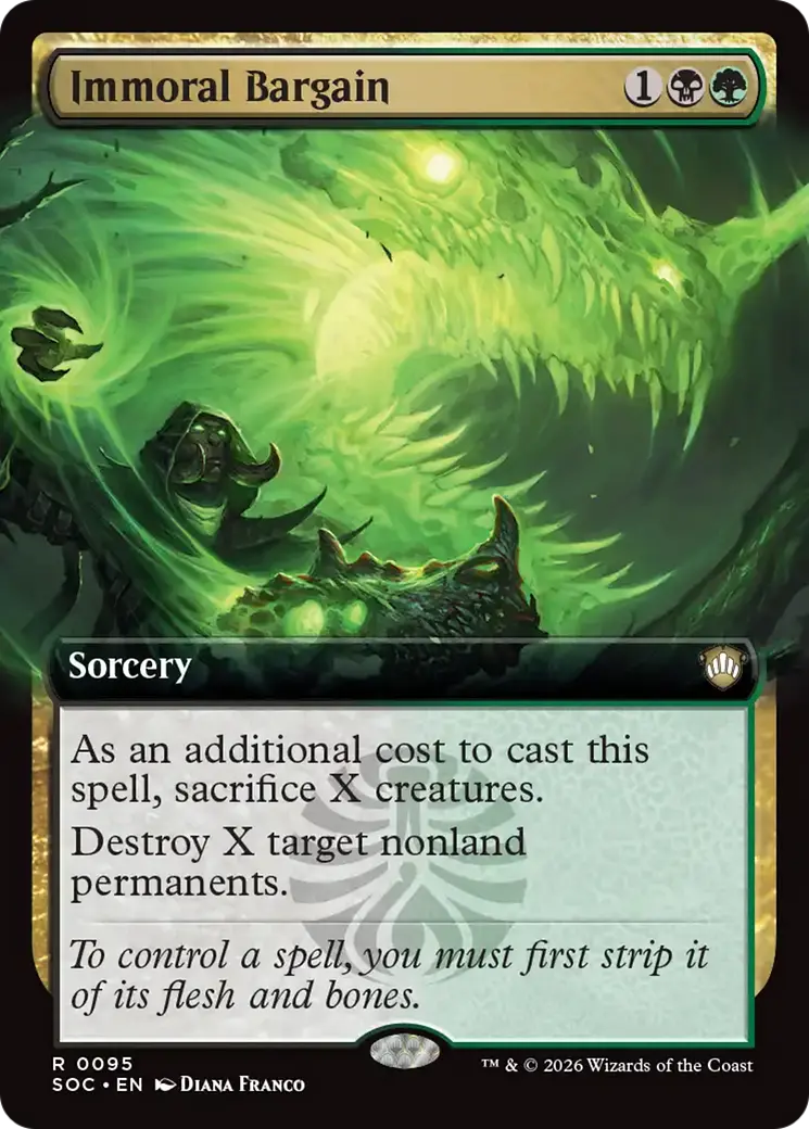 Immoral Bargain (Extended Art) [Secrets Of Strixhaven Commander] 1