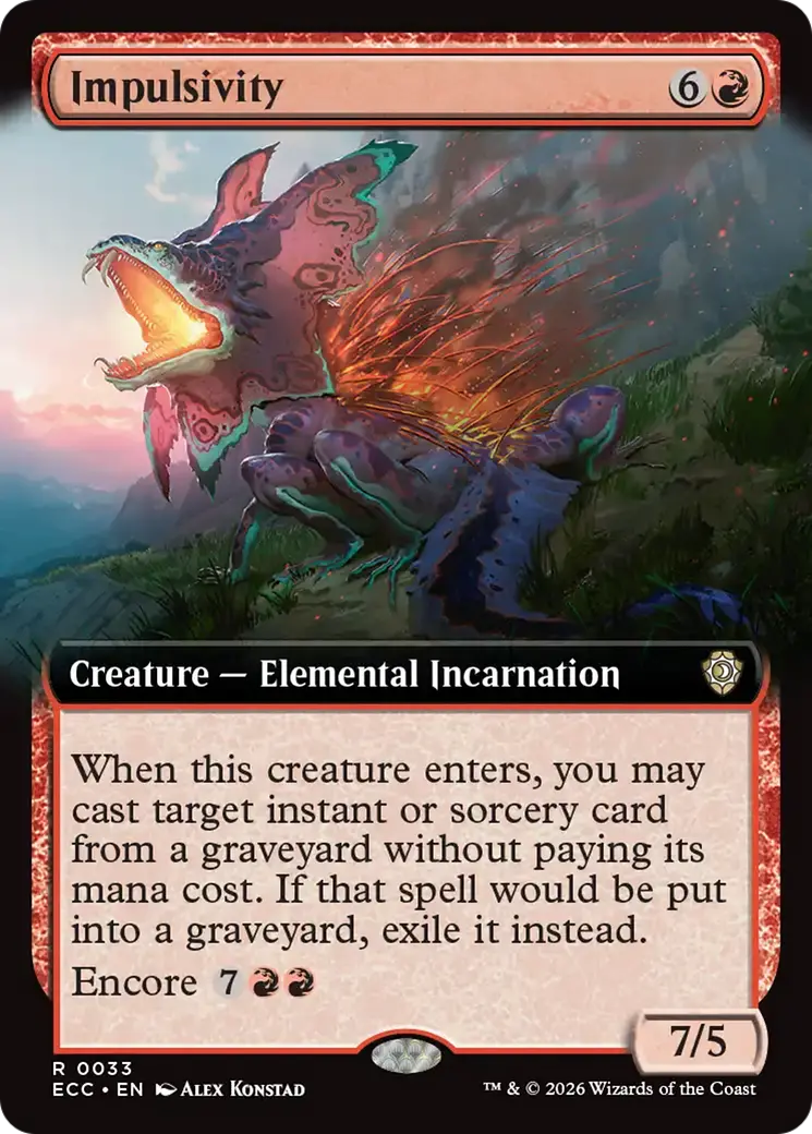 Impulsivity (Extended Art) [Lorwyn Eclipsed Commander] 1