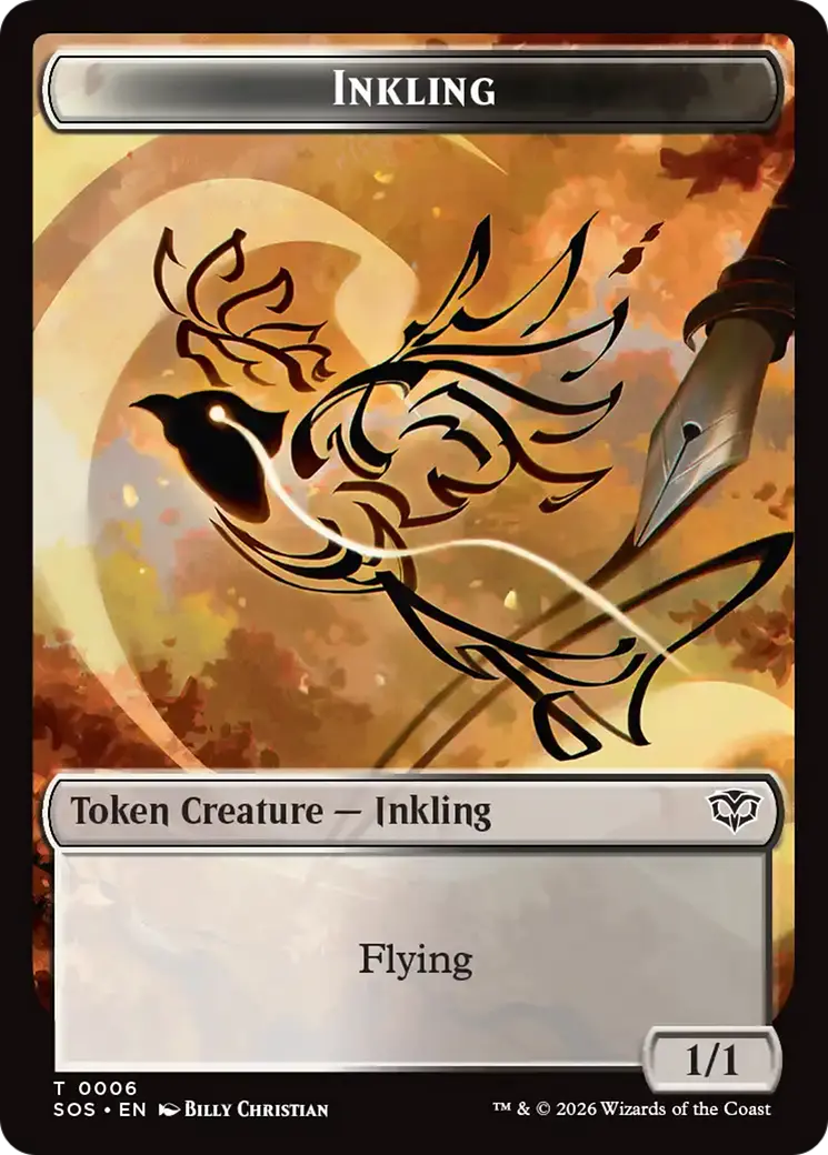Inkling (0006) // Spirit (0010) Double-Sided Token [Secrets Of Strixhaven Tokens] 1