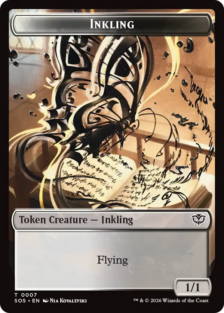 Inkling (0007) // Spirit (0011) Double-Sided Token [Secrets Of Strixhaven Tokens] 1