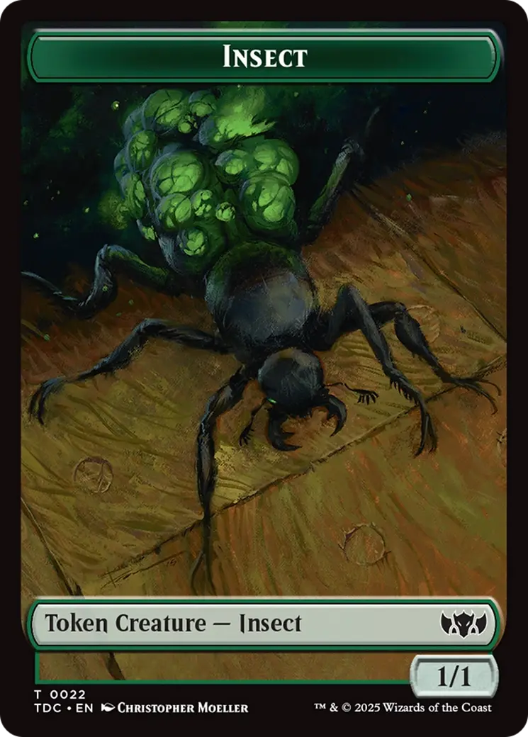 Insect (0022) // Plant Double-Sided Token [Tarkir: Dragonstorm Commander Tokens] 1