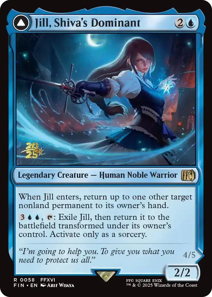 Jill, Shiva's Dominant // Shiva, Warden Of Ice [Final Fantasy Prerelease Promo] 1