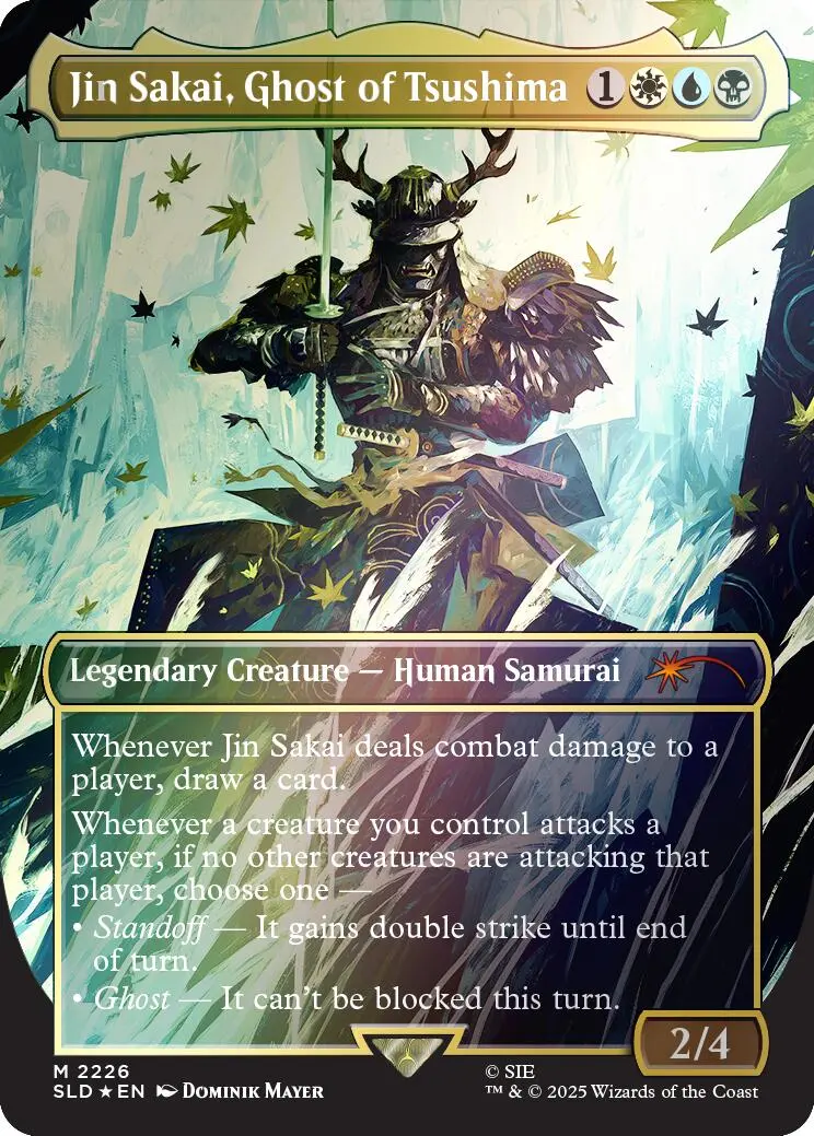 Jin Sakai, Ghost Of Tsushima (Rainbow Foil) [Secret Lair Drop Series] 1