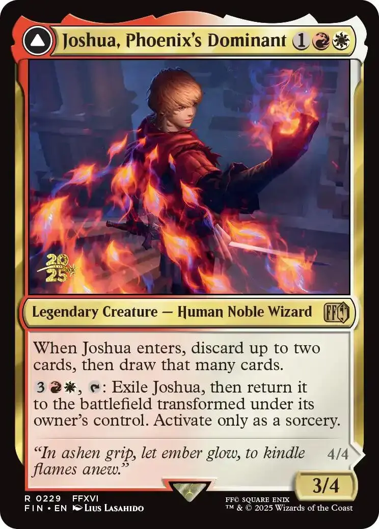 Joshua, Phoenix's Dominant // Phoenix, Warden Of Fire [Final Fantasy Prerelease Promo] 1
