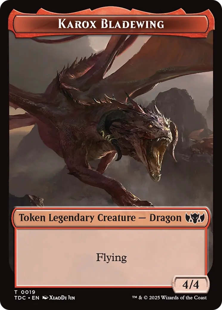 Karox Bladewing // Copy Double-Sided Token [Tarkir: Dragonstorm Commander Tokens] 1