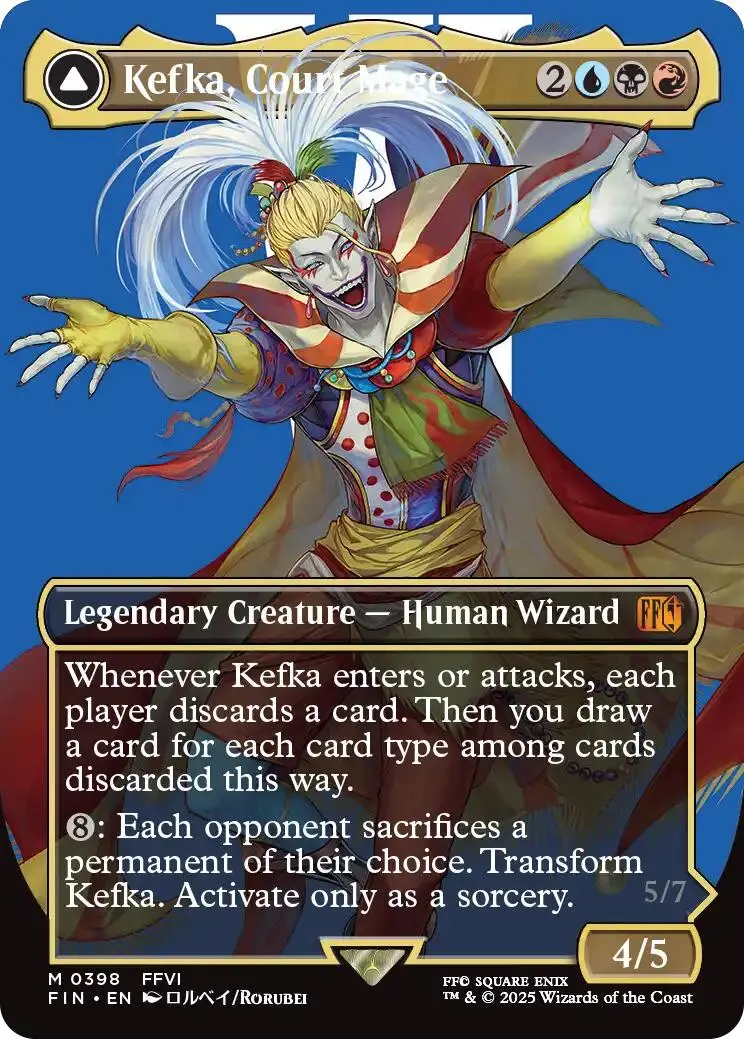 Kefka, Court Mage // Kefka, Ruler Of Ruin (Borderless) (0398) [Final Fantasy] 1