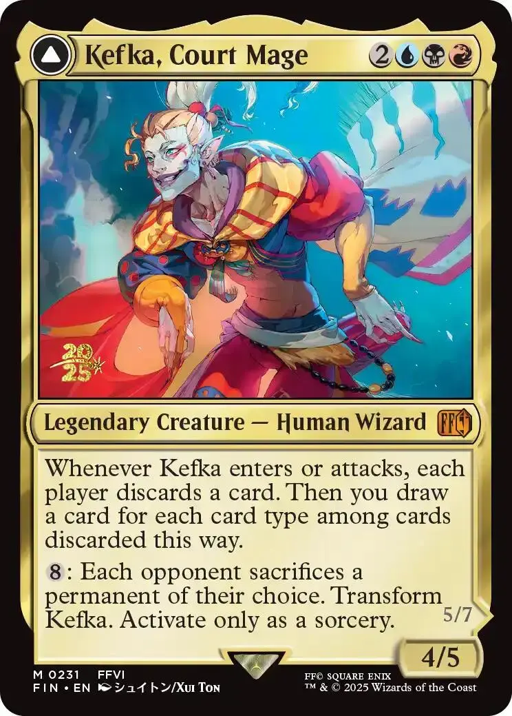 Kefka, Court Mage // Kefka, Ruler Of Ruin [Final Fantasy Prerelease Promo] 1