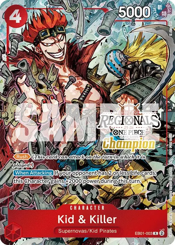 Kid & Killer (Offline Regional Champion Card Set 2025 Vol.2) [One Piece Promotion Cards] 1