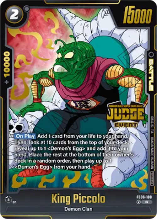 King Piccolo (Judge Pack 04 - Event) [Fusion World Tournament Cards] 1