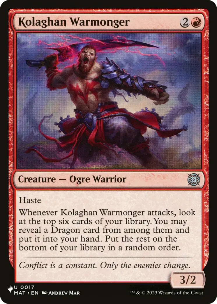 Kolaghan Warmonger [The List] 1