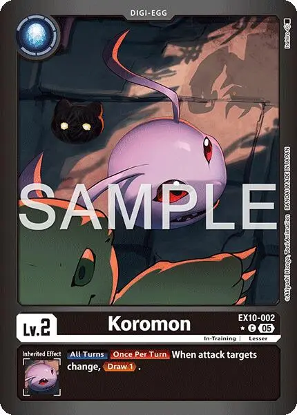 Koromon [Ex10-002] (Limited Foil) [Sinister Order] 1