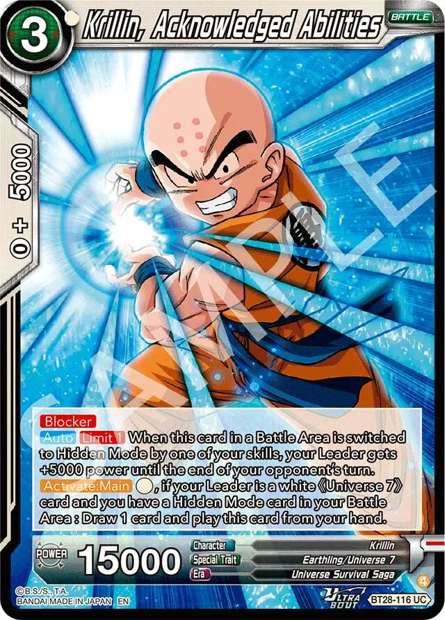 Krillin, Acknowledged Abilities (Bt28-116) [Prismatic Clash] 1