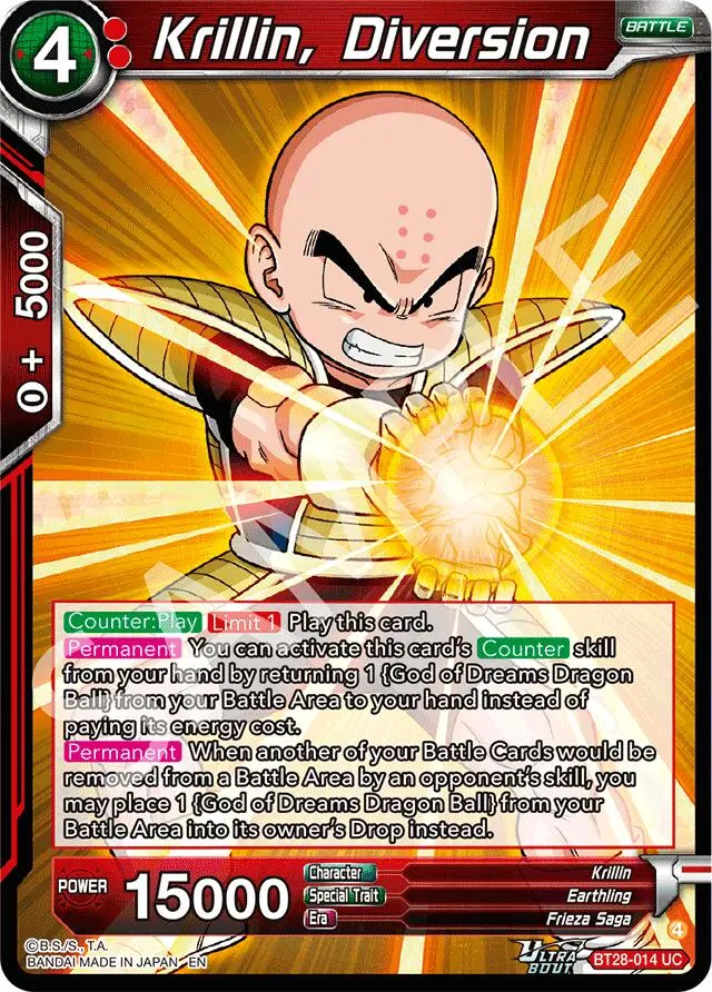 Krillin, Diversion (Bt28-014) [Prismatic Clash] 1