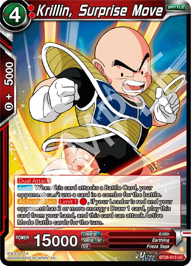 Krillin, Surprise Move (Bt28-013) [Prismatic Clash] 1