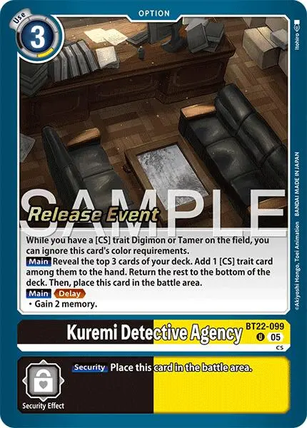 Kuremi Detective Agency [Bt22-099] [Cyber Eden Release Event Cards] 1
