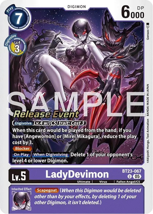 Ladydevimon [Bt23-067] [Hackers' Slumber Release Event Cards] 1