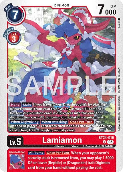 Lamiamon [Bt24-016] [Time Stranger] 1