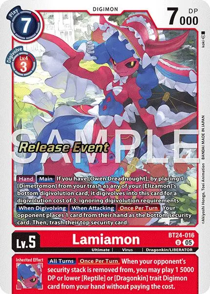 Lamiamon [Bt24-016] [Time Stranger Release Events Cards] 1