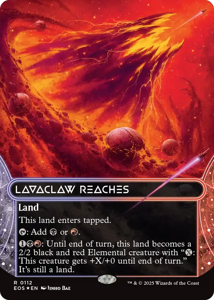 Lavaclaw Reaches (0112) (Borderless) (Galaxy Foil) [Edge Of Eternities: Stellar Sights] 1