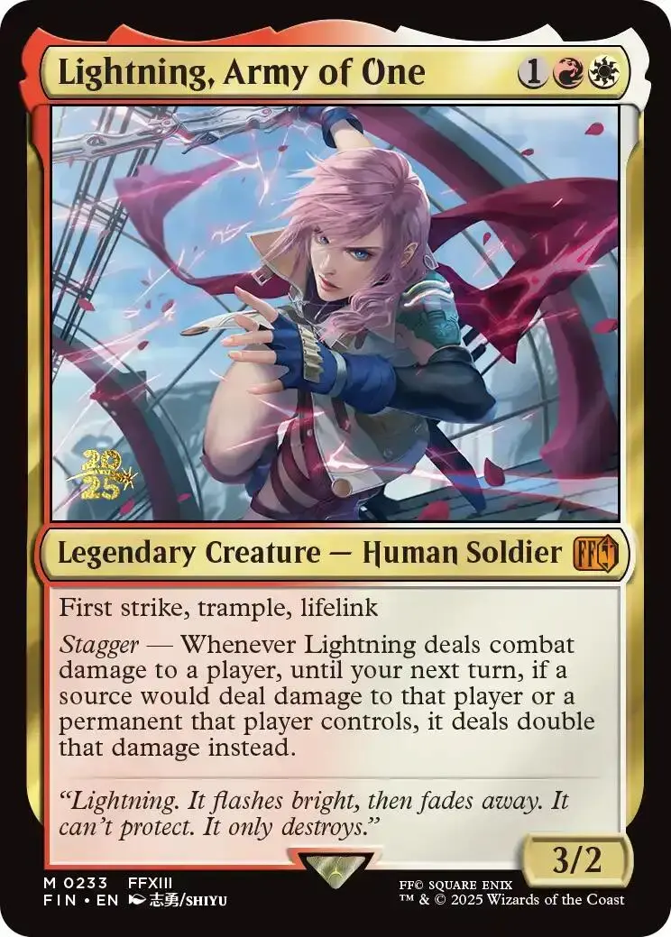 Lightning, Army Of One [Final Fantasy Prerelease Promo] 1