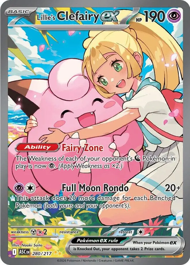 Lillie's Clefairy Ex (280/217) [Mega Evolution: Ascended Heroes] 1