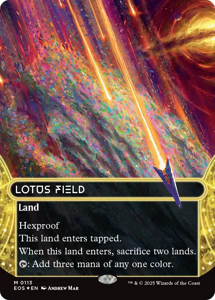 Lotus Field (0113) (Borderless) (Galaxy Foil) [Edge Of Eternities: Stellar Sights] 1