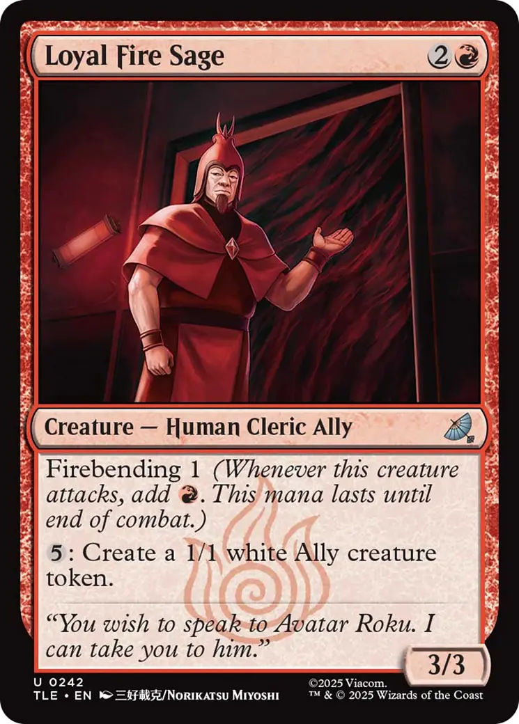 Loyal Fire Sage [Avatar: The Last Airbender: Eternal-Legal] 1