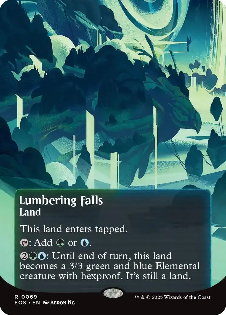 Lumbering Falls (0069) (Borderless) [Edge Of Eternities: Stellar Sights] 1