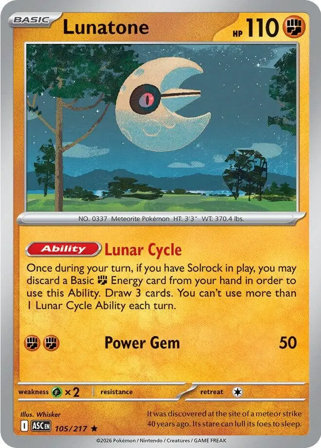 Lunatone (105/217) [Mega Evolution: Ascended Heroes] 1