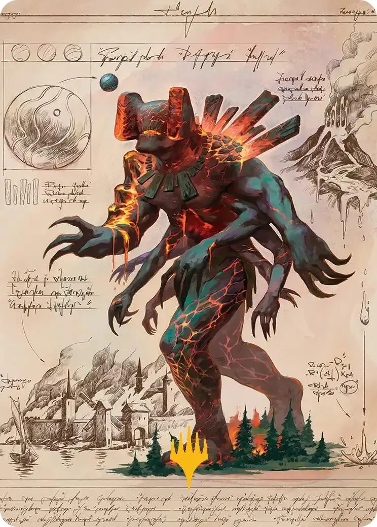 Magmablood Archaic Art Card (Gold-Stamped Planeswalker Symbol) [Secrets Of Strixhaven Art Series] 1