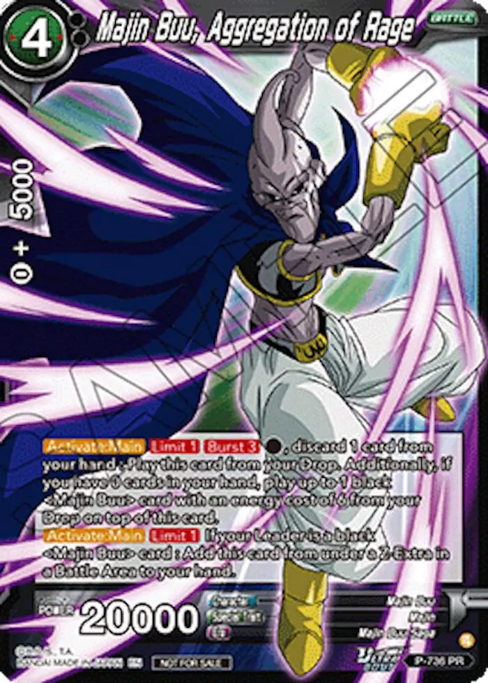 Majin Buu, Aggregation Of Rage (Ultra-Bout Series Tournament Pack Vol.2) (P-736) [Tournament Promotion Cards] 1