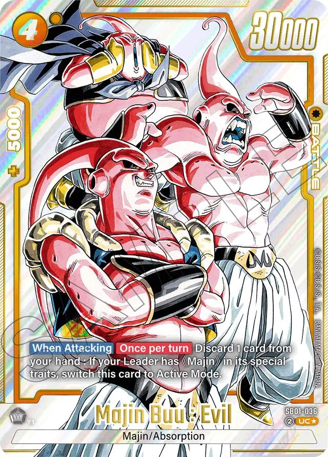 Majin Buu : Evil (Sb01-036) (Alternate Art) [Manga Booster 01] 1
