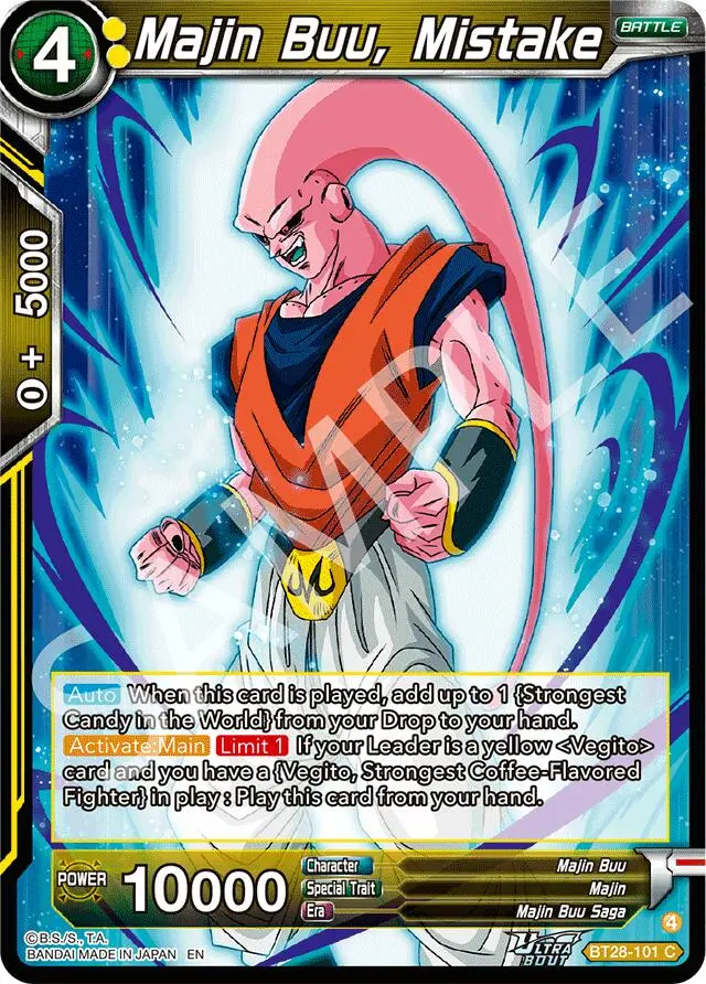 Majin Buu, Mistake (Bt28-101) [Prismatic Clash] 1