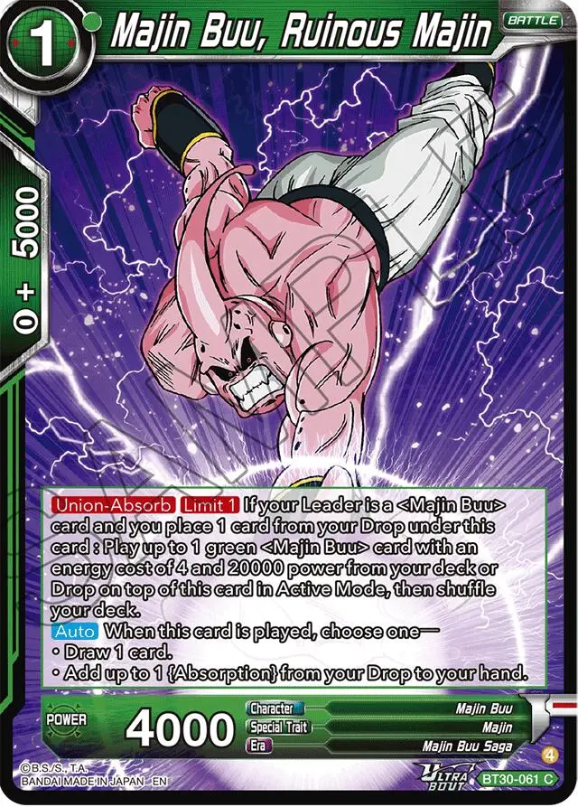 Majin Buu, Ruinous Majin (Bt30-061) [Three Glorious Fighters] 1