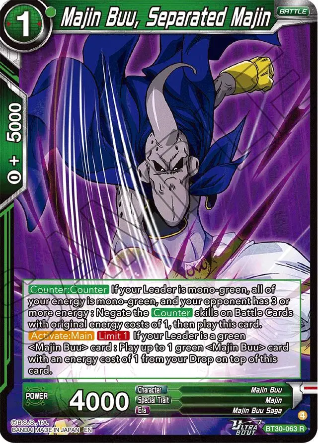 Majin Buu, Separated Majin (Bt30-063) [Three Glorious Fighters] 1