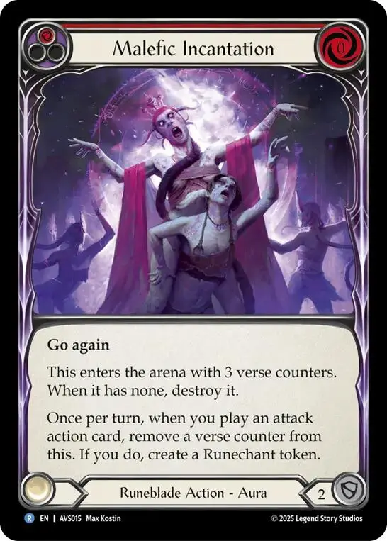 Malefic Incantation (Red) [Avs015] (Armory Deck: Legends Viserai) 1