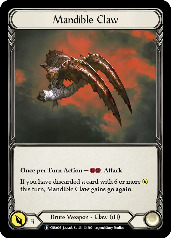 Mandible Claw (Rainbow Foil) [Cru005-Rf] Unlimited Rainbow Foil 1