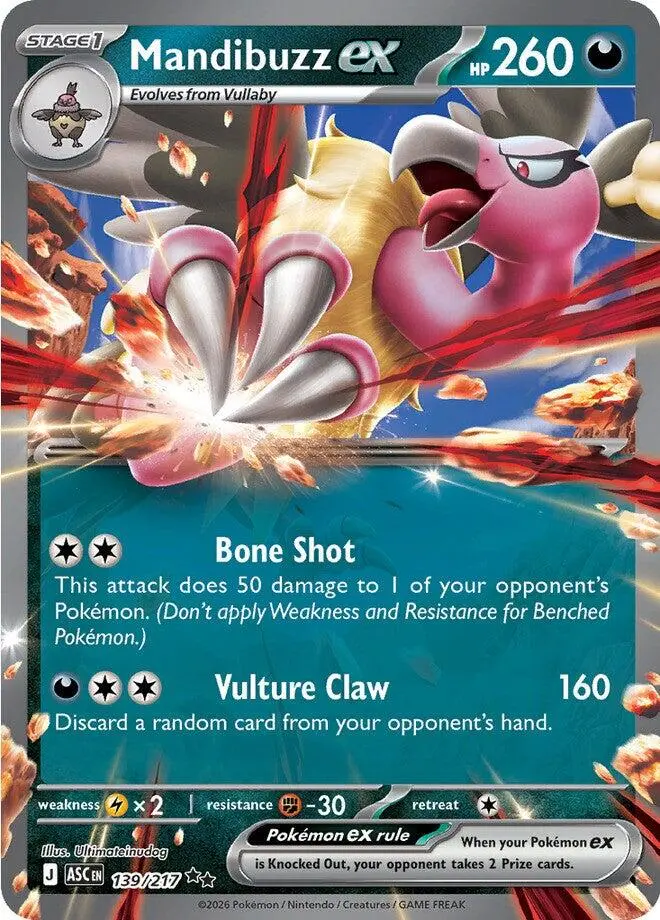 Mandibuzz Ex (139/217) [Mega Evolution: Ascended Heroes] 1