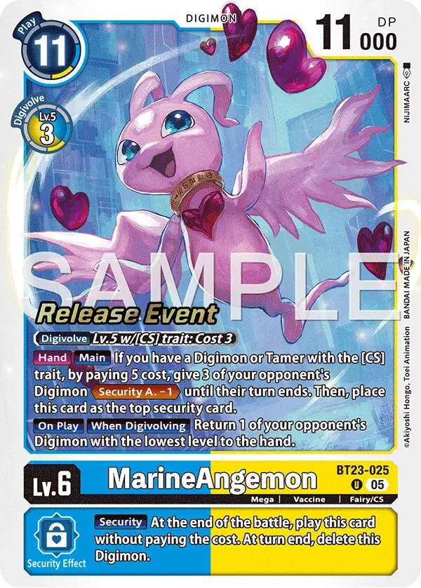 Marine Angemon [Bt23-025] [Hackers' Slumber Release Event Cards] 1