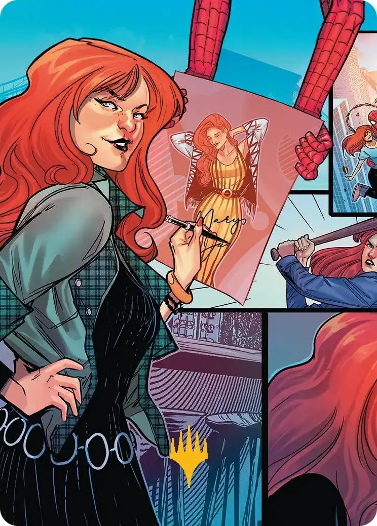 Mary Jane Watson Art Card (Gold-Stamped Planeswalker Symbol) [Marvel's Spider-Man Art Series] 1