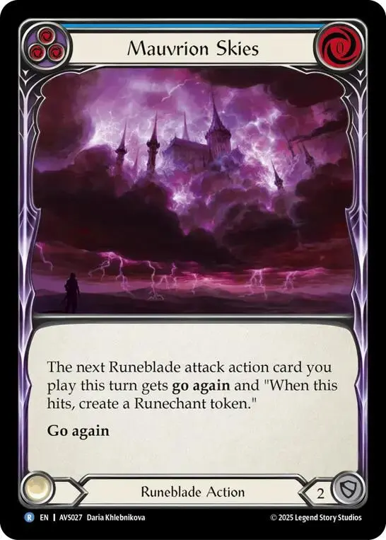 Mauvrion Skies (Blue) [Avs027] (Armory Deck: Legends Viserai) 1