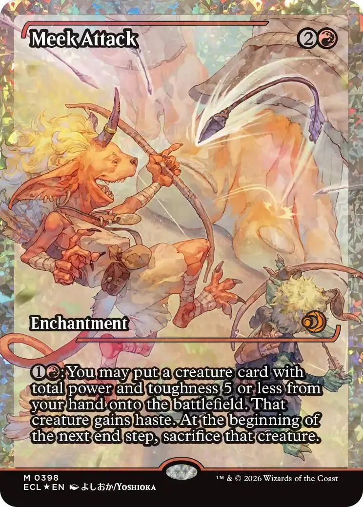 Meek Attack (398) (Showcase) (Fracture Foil) [Lorwyn Eclipsed] 1