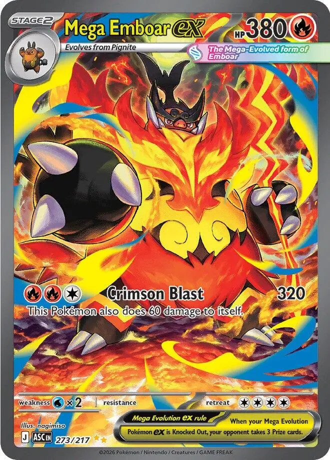 Mega Emboar Ex (273/217) [Mega Evolution: Ascended Heroes] 1