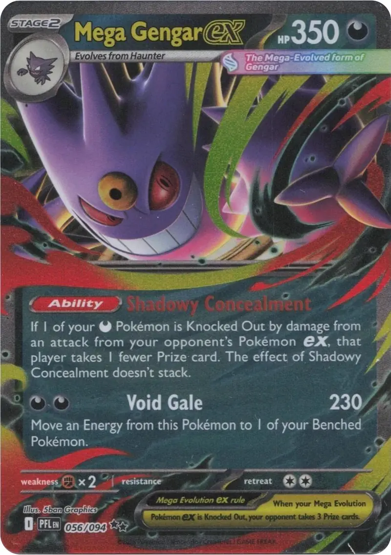 Mega Gengar Ex (056/094) [Mega Evolution: Phantasmal Flames] 1