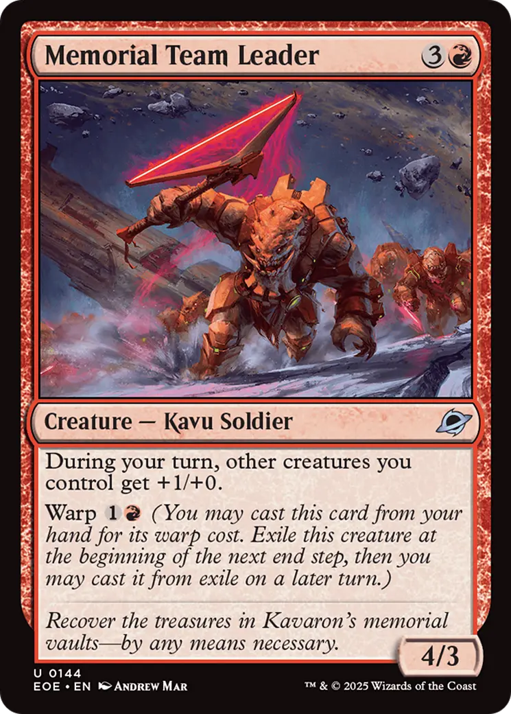 Memorial Team Leader [Edge Of Eternities] 1