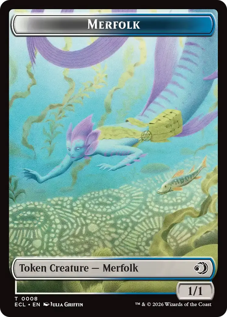 Merfolk // Worm Double-Sided Token [Lorwyn Eclipsed Tokens] 1