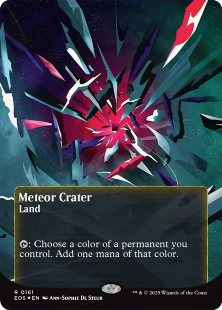Meteor Crater (0161) (Borderless) (Galaxy Foil) [Edge Of Eternities: Stellar Sights] 1