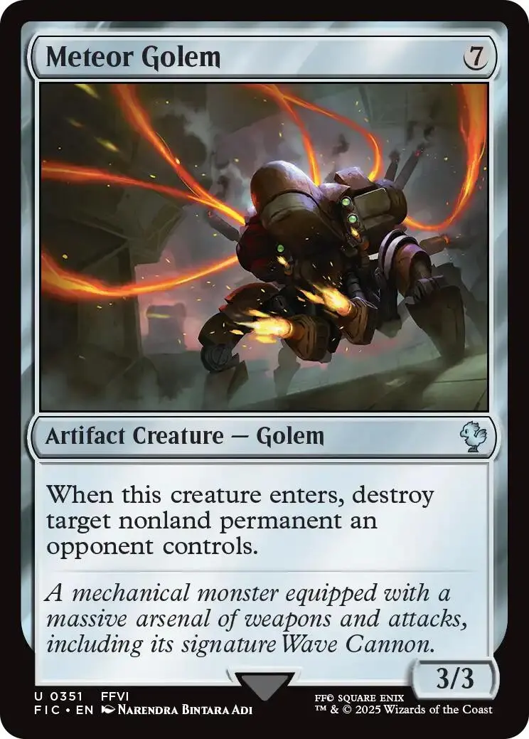 Meteor Golem (Surge Foil) [Final Fantasy Commander] 1
